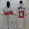 Nike Atlanta Braves #13 Ronald Acuna Jr. white majestic baseball jersey