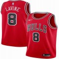 Nike Chicago Bulls #8 Zach Lavine red nba basketball jersey-HL