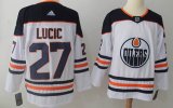 Adidas Edmonton Oilers #27 Milan Lucic white Ice Hockey