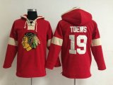 Chicago Blackhawks #19 Jonathan Toews Red hockey Hooded Sweatshirt