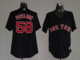 Boston Red Sox Jonathan Papelbon 58# Black mlb jersey