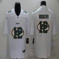 Green Bay Packers #12 Aaron Rodgers Nike white fashion Color Rush Limited Jersey-BD