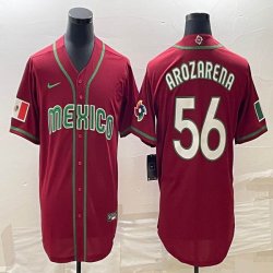 2023 World Cup Mexico #56 Randy Arozarena red majestic baseball jerseys 08