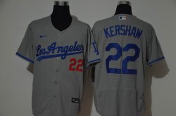 Nike Los Angeles Nike Dodgers #22 Clayton Kershaw gray 2020 Away Official Authentic Player Jersey