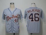 MLB Jerseys Detroit Tigers 46 Valverde Grey