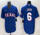 Nike Texas Rangers #6 Josh Jung blue majestic baseball jerseys-BD