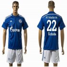 2015-2016 Schalke 04 UCHIDA #22 blue soccer jersey home