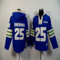 Seattle Seahawks #25 Richard Sherman blue nfl Hooded Sweatshirt