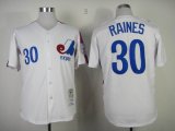 Montreal Expos #30 TIM RAINES white throwback MLB Jersey