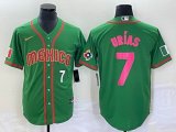 2023 World Cup Mexico #7 Julio Urias green red majestic baseball jerseys 122