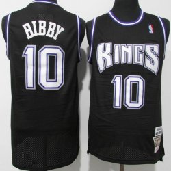 Sacramento kings #10 Mike Bibby black throwback nba basketball jerseys