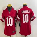 Women 49ers #10 Jimmy Garoppolo red Color Rush Limited Jersey