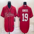 Nike Bulldog #19 Bowers red NCAA and baseball jerseys Joint name-BD