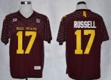 Mississippi State Bulldogs Tyler Russell 17 Maroon College Football Techfit Jerseys