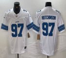 Nike Detroit Lions #97 Aidan Hutchinson white Vapor F.U.S.E. Limited Jersey -BD