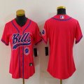 Youth Buffalo Bills red nike baseball jerseys Joint name-BD 01