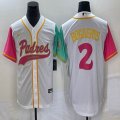 Nike San Diego Padres #2 Xander Bogaerts white red majestic baseball jerseys city version