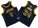 Youth Los Angeles Lakers 8# and 24# Kobe Bryant Black Stitched Jersey-S8