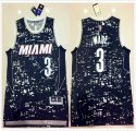 Miami Heat 3# Dwyane Wade black new basketball jersey