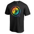 Men's Winnipeg Jets Fanatics Branded Black Rainbow Pride T-Shirt