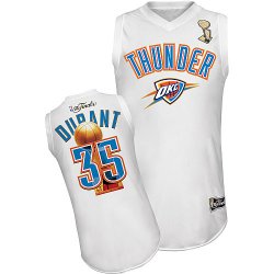 Oklahoma City #35 Kevin Durant White NBA Champion Jerseys