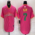 Nike San Diego Padres #7 Ha Seong Kim pink MLB Baseball jerseys