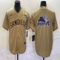 Nike San Diego Padres blank beige majestic baseball jerseys big logo 01