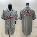 Nike Arizona Cardinals blank gray baseball jerseys Joint name-BD 01