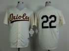 Baltimore Orioles 22 Jim Palmer Throwback Cream mlb Jerseys