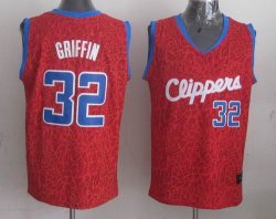 Los Angeles Clippers 32 Blake Griffin Decorative pattern red nba Jersey