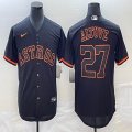 Nike Houston Astros #27 Jose Altuve black majestic mlb baseball jersey