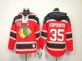 Chicago Blackhawks ESPOSITO 35# Red NHL Hooded Sweatshirt