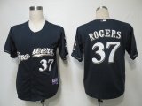 MLB Jerseys Milwaukee Brewers 37 Rogers Dark Blue