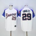 Atlanta Braves #29 John Smoltz White 1973 Throwback Baseball Jersey