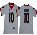 Georgia Bulldogs #10 Herring white college football jersey