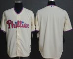 Philadelphia Phillies blank beige majestic mlb Jersey