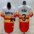 Nike Houston #3 Jeremy Pena orange white throwback majestic baseball jerseys-BD