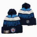 2024 Winnipeg Jets blue white NHL Sports Cuffed Knit Hats 01