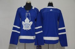 Women Adidas Toronto Maple Leafs blank blue hockey jersey