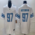 Nike Detroit Lions #97 Aidan Hutchinson white Color Rush Limited Jersey 03