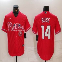 Nike Philadelphia Phillies #14 Pete Rose red majestic baseball jersey 01