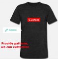 Custom All-Over Printed logo black Men T-Shirt