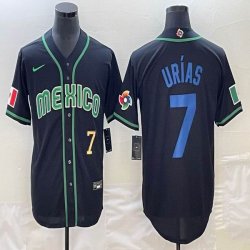 2023 World Cup Mexico #7 Julio Urias black majestic baseball jerseys 29