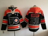 Philadelphia Flyers #28 Claude Giroux black Hockey Hooded Sweatshirt