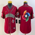 Youth 2023 World Cup Mexico blank red majestic baseball jerseys 10