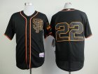 San Francisco Giants Will Clark 22 black mlb baseball jersey