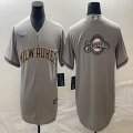 Nike Milwaukee Brewers blank gray majestic MLB Jerseys big logo-BD