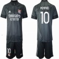 2020-2021 Olympique Lyonnais club #10 MEMPHIS black soccer jerseys away