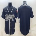 Nike Cleveland Browns blank black baseball jerseys Joint name-BD