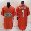 Nike Miami Dolphins #1 Tua Tagovailoa orange baseball jerseys Joint name-BD